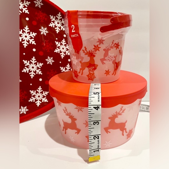 🦌Holiday 4Pc Bundle- Red Snowflake/ Reindeer Design NWT - Picture 8 of 13